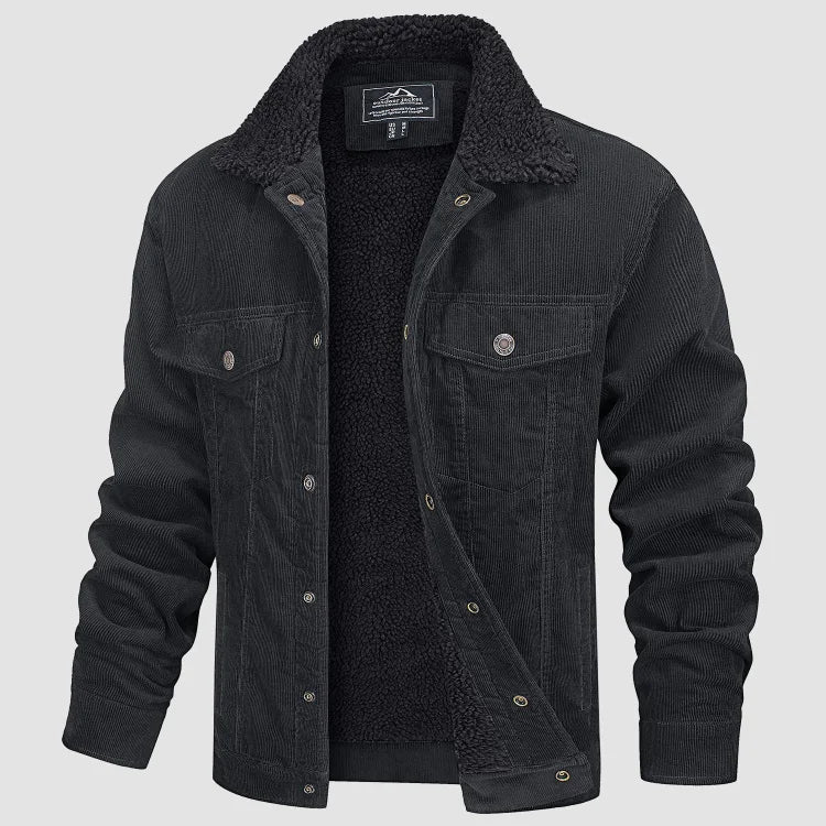 Moderne corduroy jas voor heren met slim pasvorm – NOVAWEAR