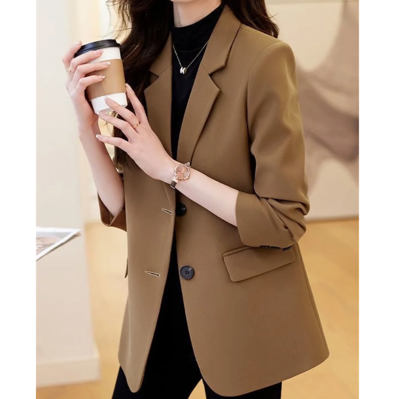 Stijlvolle blazer voor dames met lange mouwen – AURIVOX