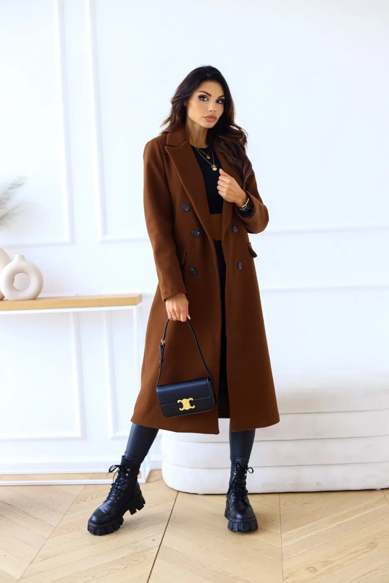 Verfijnde trenchcoat voor dames met reverskraag – AMARA