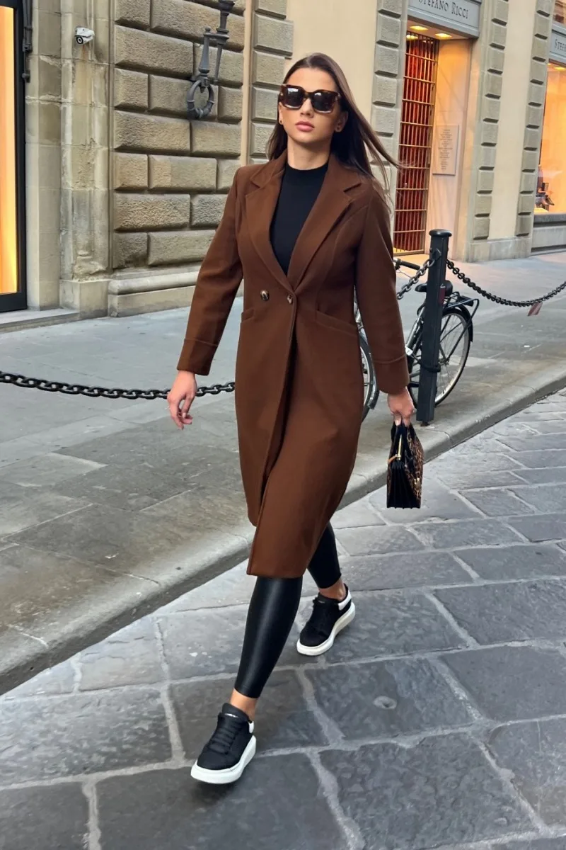 Verfijnde trenchcoat voor dames met reverskraag – AMARA