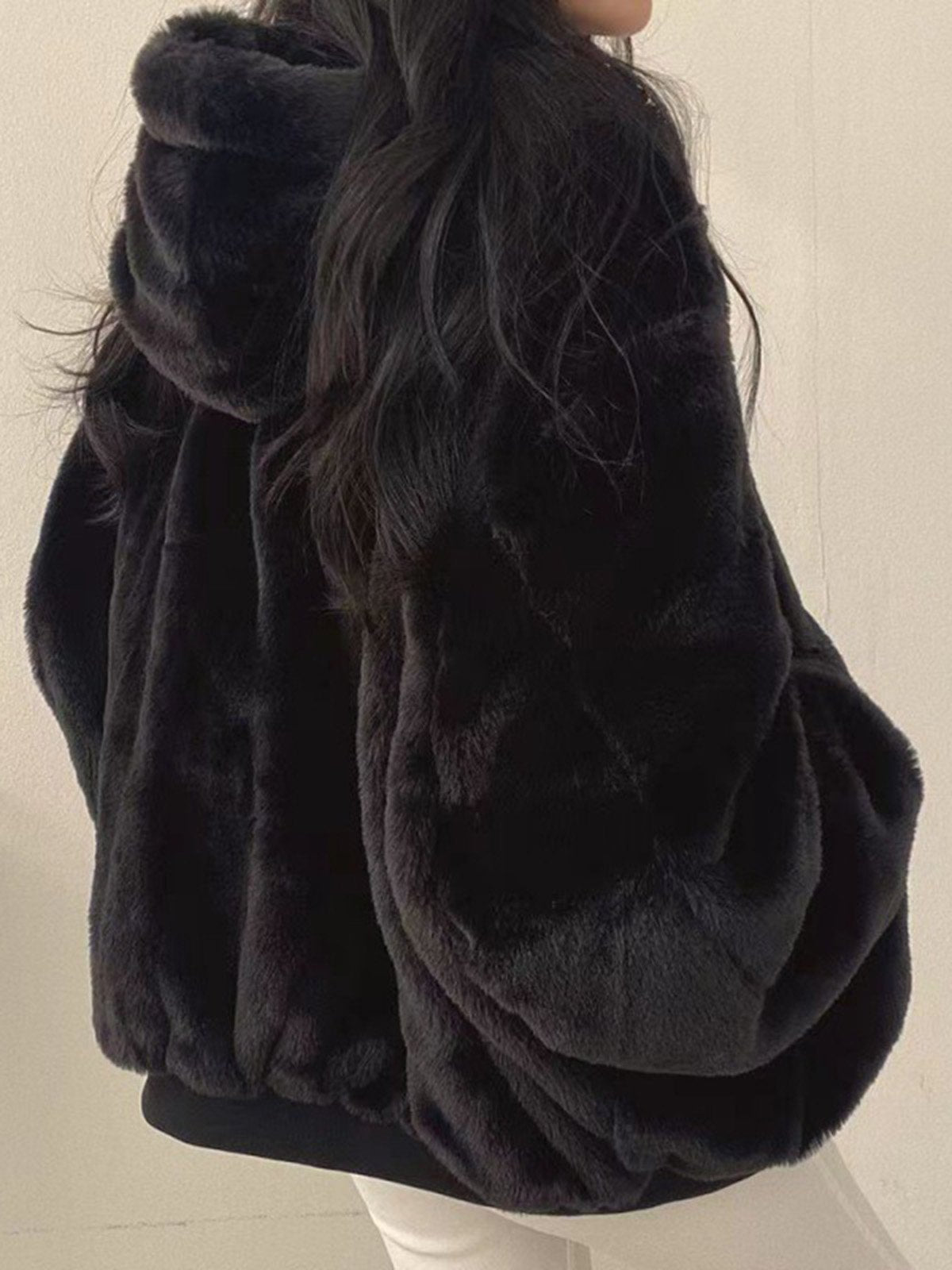 Knusse oversized winterjas met rits voor dames – NOVA