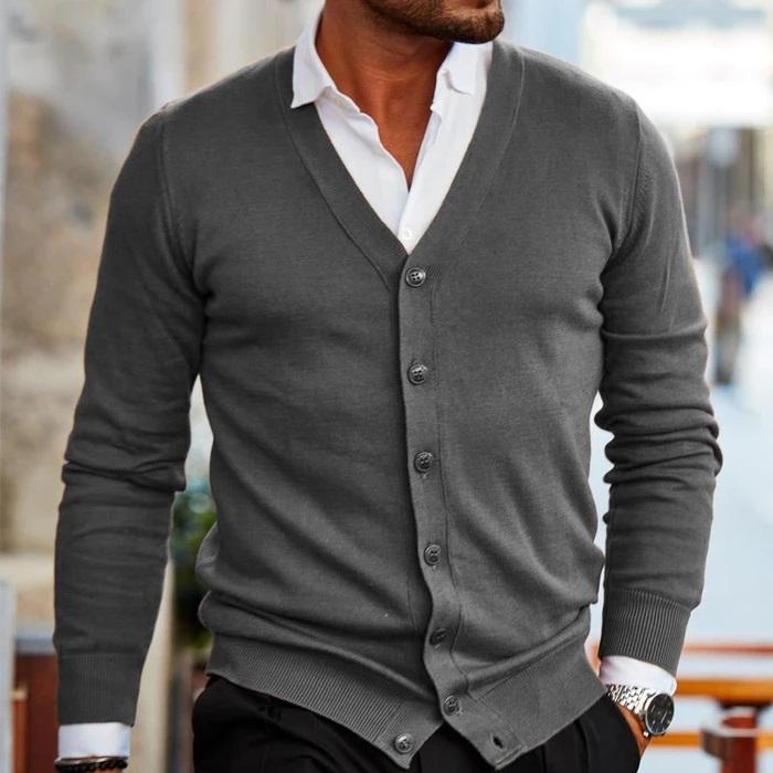 Vest casual cardigan voor heren met knopen – STILOX