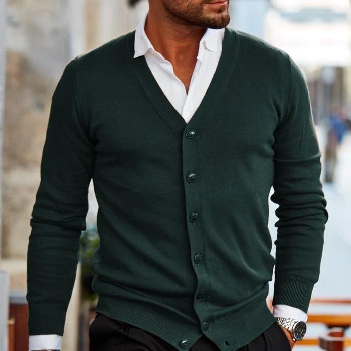 Vest casual cardigan voor heren met knopen – STILOX