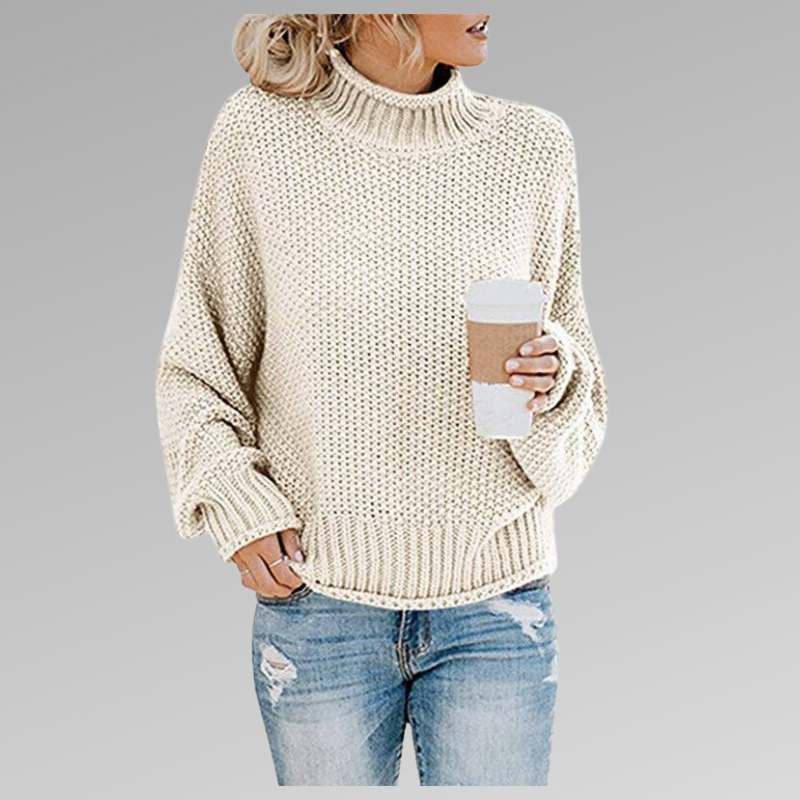 Oversized gebreide trui voor dames met boorden – KRISTA