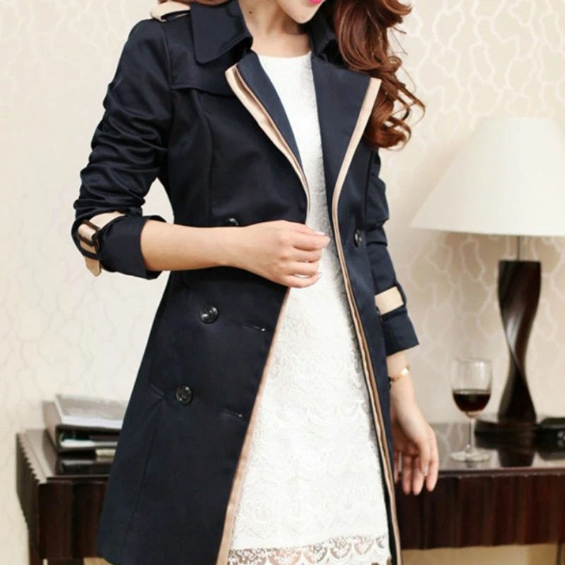 Stijlvolle trenchcoat met knoopsluiting voor dames – AMELIA