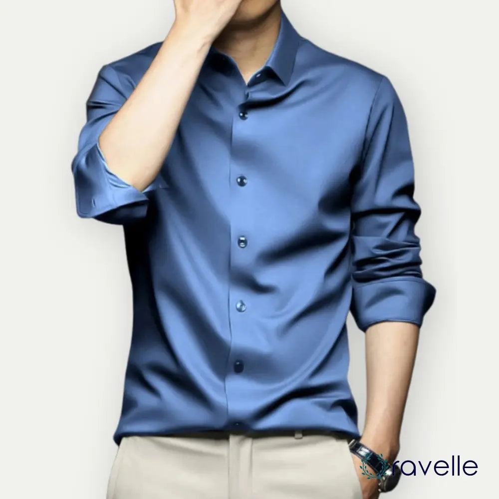 Kreukvrij en strijkvrij heren overhemd met moderne pasvorm – VALERO SMARTSHIRT