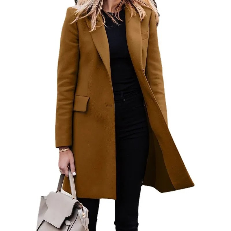 Elegante trenchcoat met knoopsluiting voor dames – NOVAWEAR