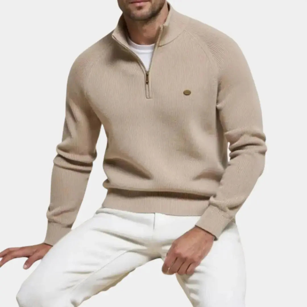 Herensweater met kwartrits en moderne stijl – LEVI