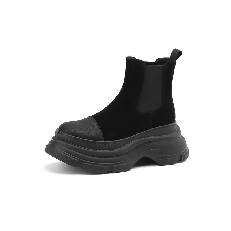 Dames suède chelsea boots voor dames met plateauzool – NOVA
