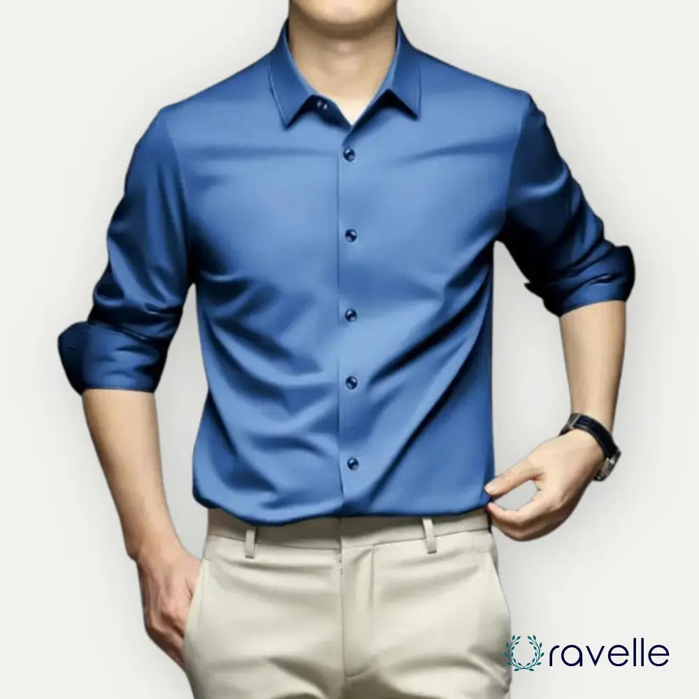 Kreukvrij en strijkvrij heren overhemd met moderne pasvorm – VALERO SMARTSHIRT