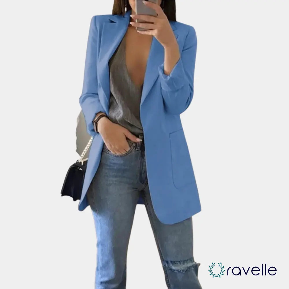 Casual dames blazer met bloemenprint en elegante pasvorm – FLORESSA BLOOM