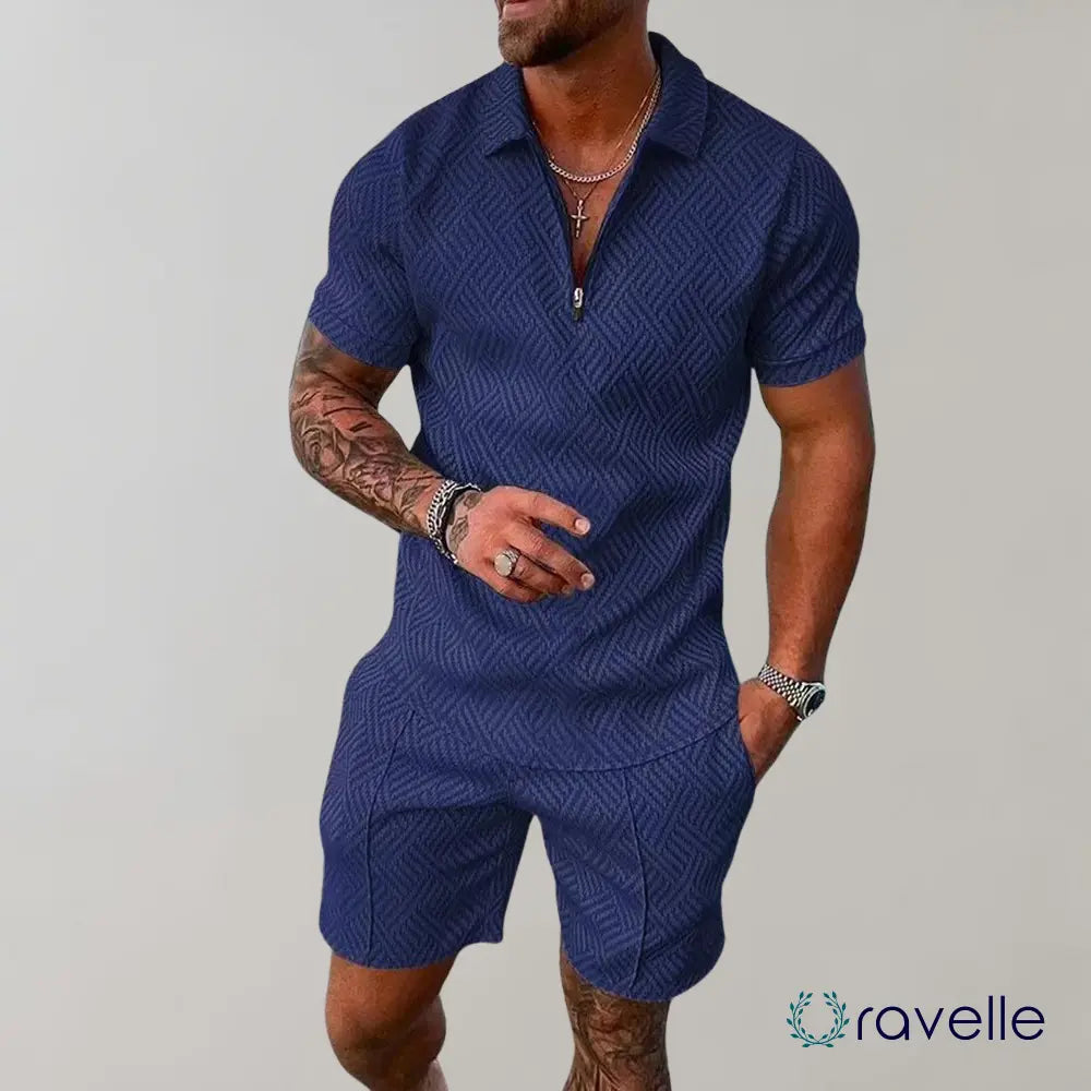 Tweedelige heren zomerset met stijlvolle pasvorm – NUVARO SUNSET