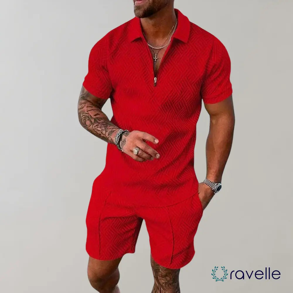 Tweedelige heren zomerset met stijlvolle pasvorm – NUVARO SUNSET