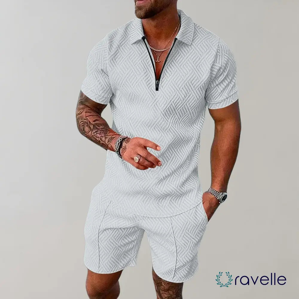 Tweedelige heren zomerset met stijlvolle pasvorm – NUVARO SUNSET