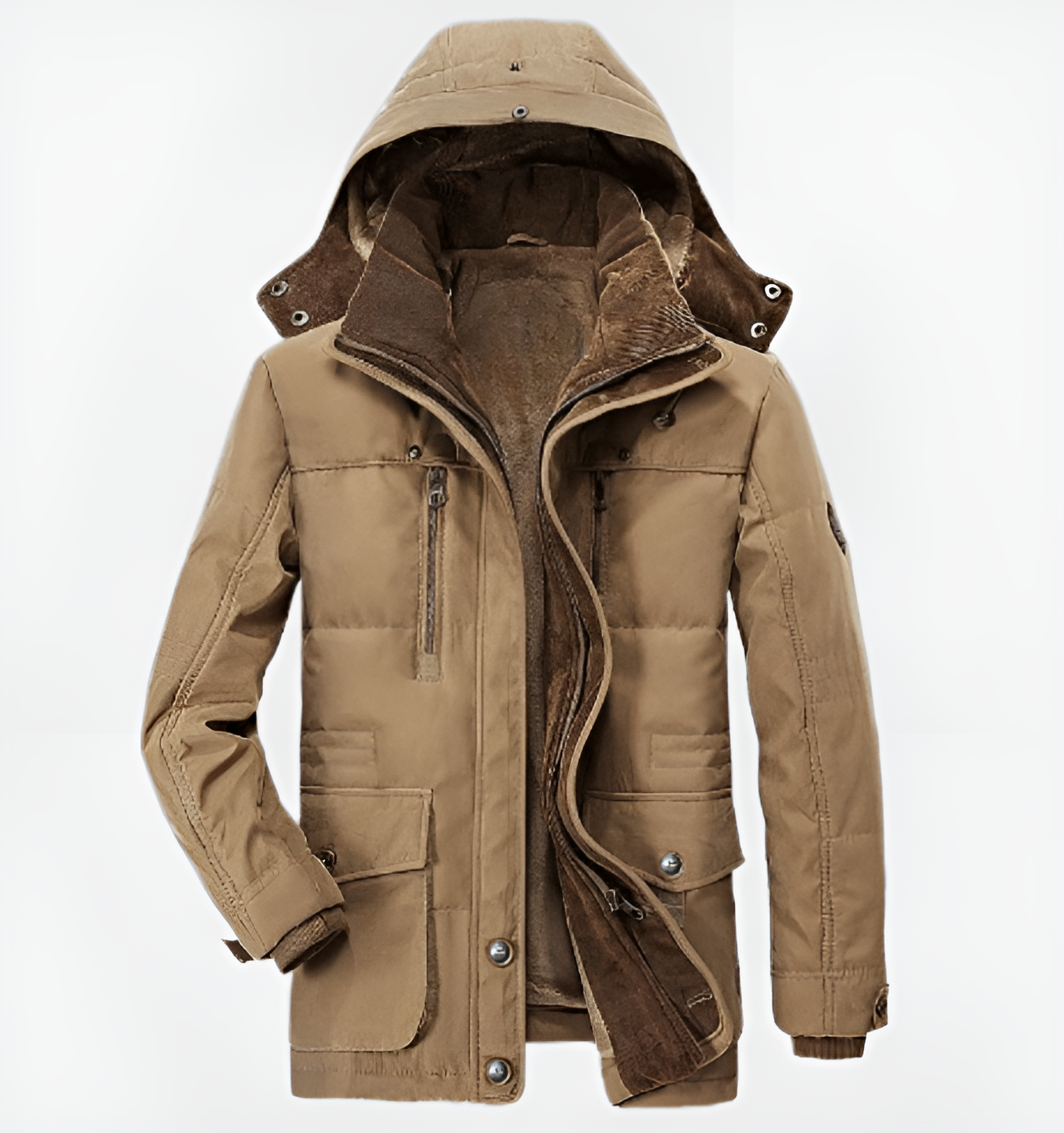 Warme Winterjas Met Capuchon En Zakken Voor Heren – FROSTEK