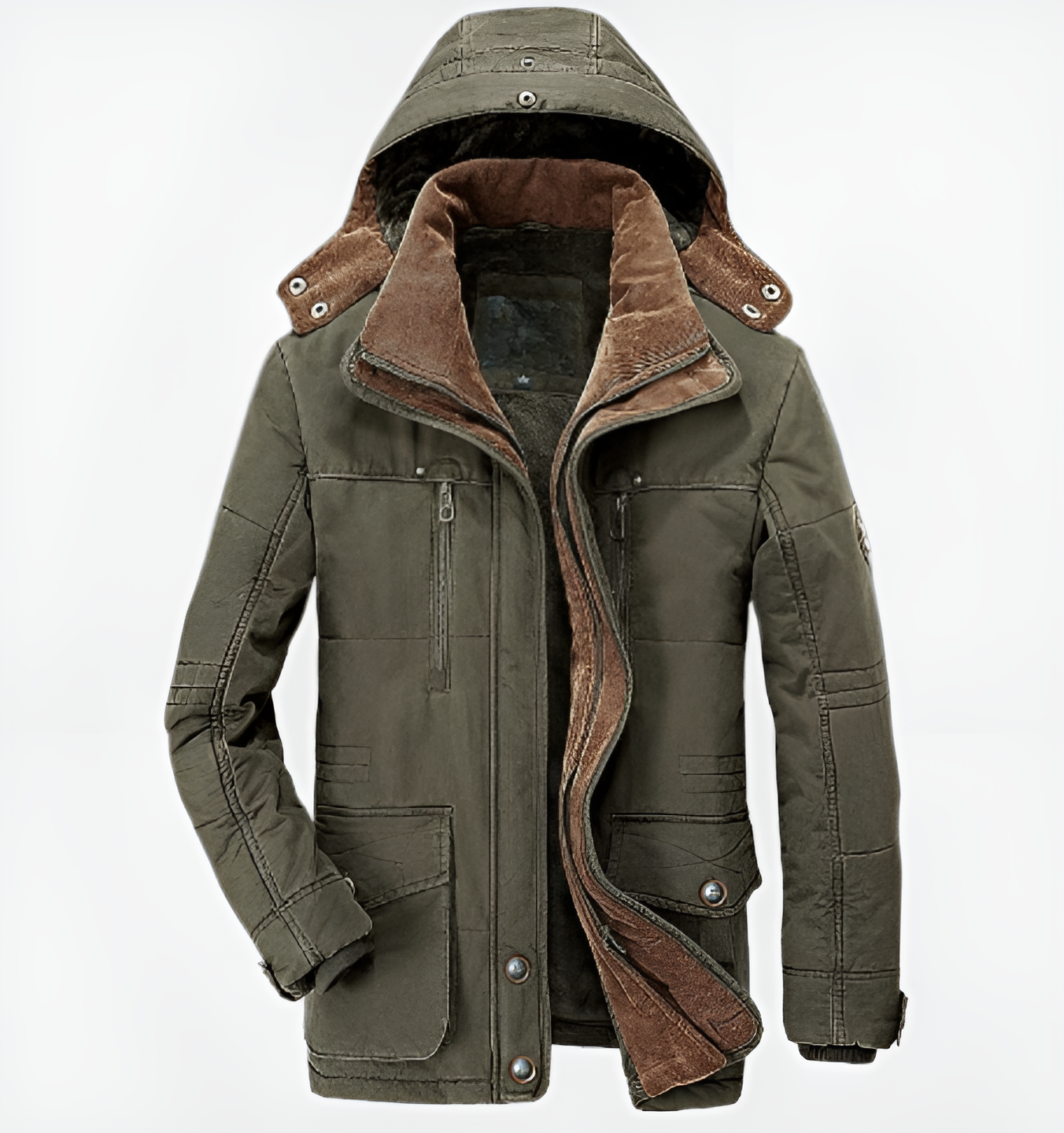 Warme Winterjas Met Capuchon En Zakken Voor Heren – FROSTEK