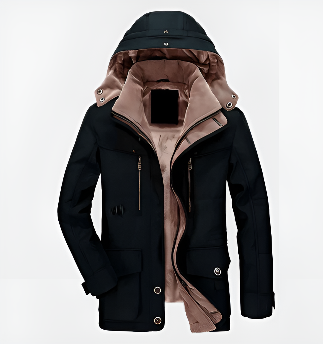 Warme Winterjas Met Capuchon En Zakken Voor Heren – FROSTEK