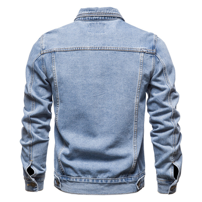 Klassiek denim jack voor heren met pasvorm en stijl – DENLX