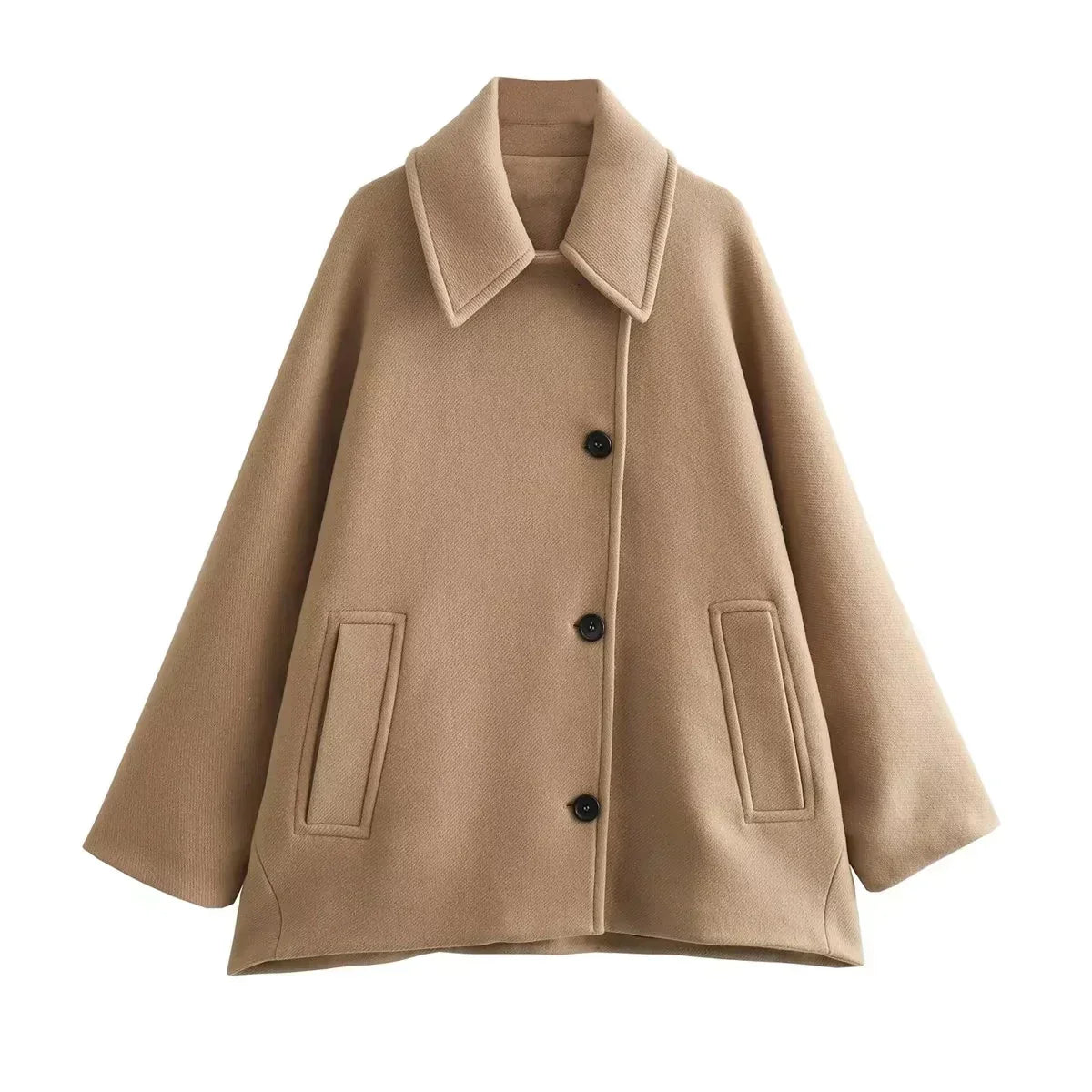 Oversized winterjas met grote knopen voor dames – FROSTINE