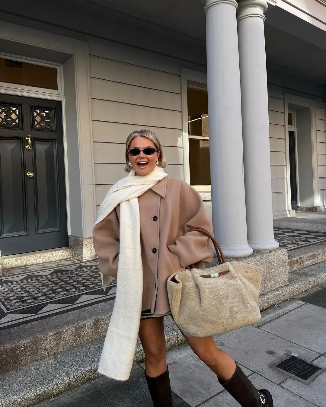 Oversized winterjas met grote knopen voor dames – FROSTINE