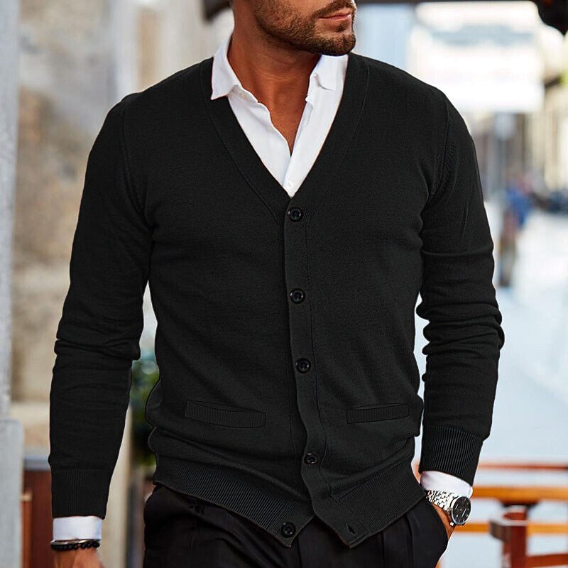 Vest casual cardigan voor heren met knopen – STILOX