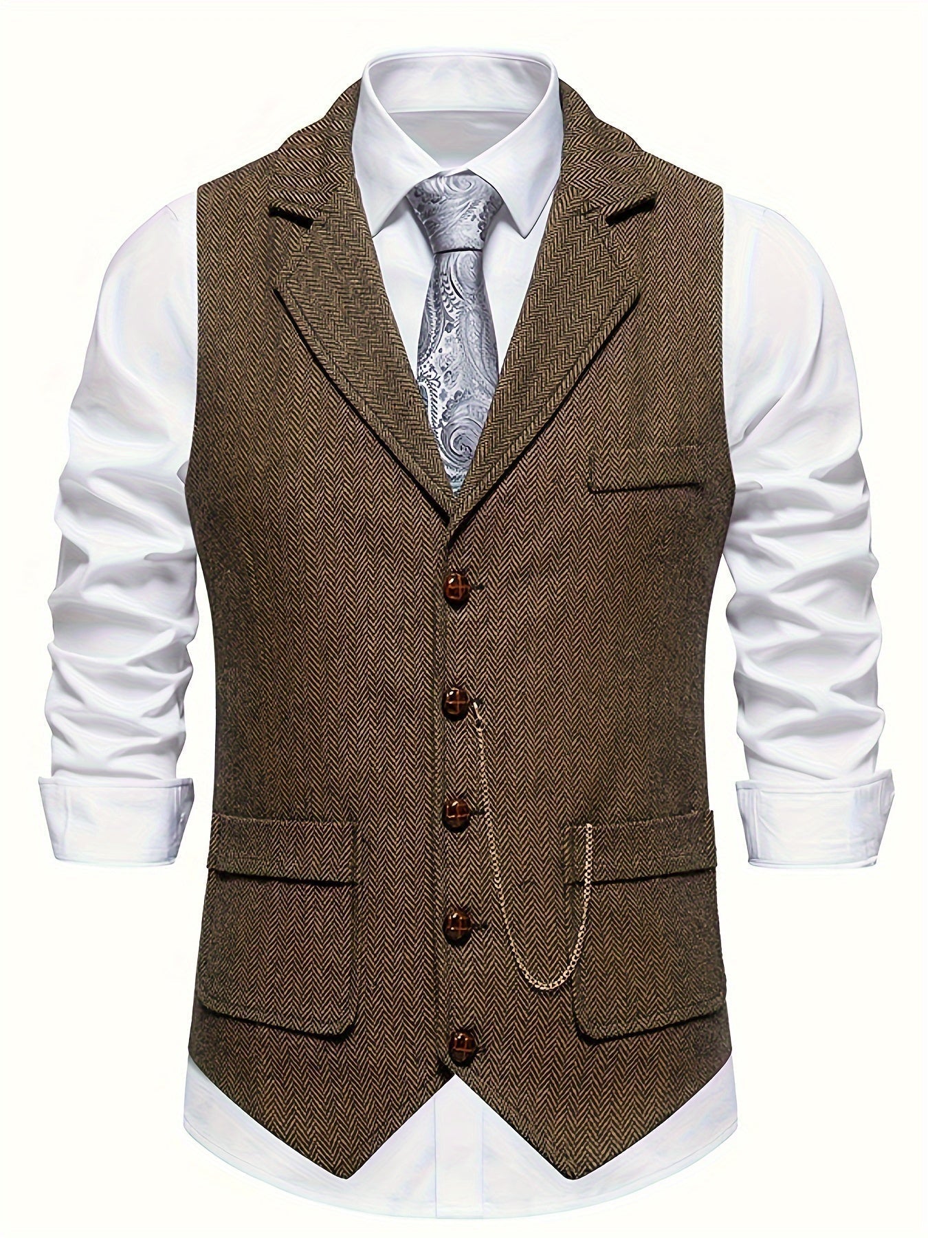 Klassiek Tweed Herenvest Voor Heren Uitstraling – HARRIS