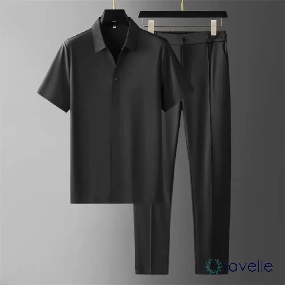 Luxe heren set met polo en pantalon – VALENO CLASS SET