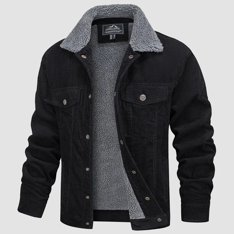 Moderne corduroy jas voor heren met slim pasvorm – NOVAWEAR