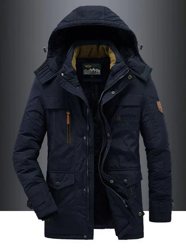 Stijlvolle leger winterjas voor heren met comfort – BRONIX