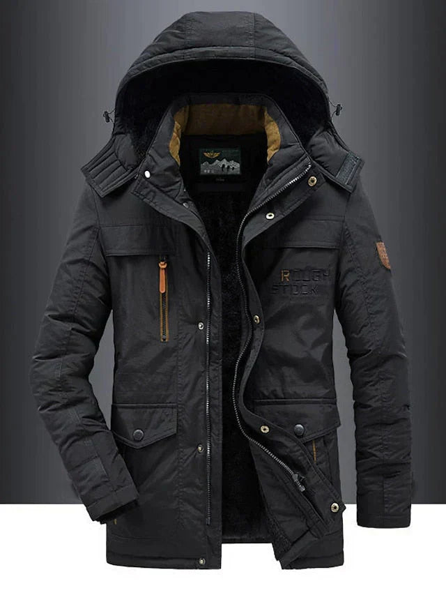 Stijlvolle leger winterjas voor heren met comfort – BRONIX