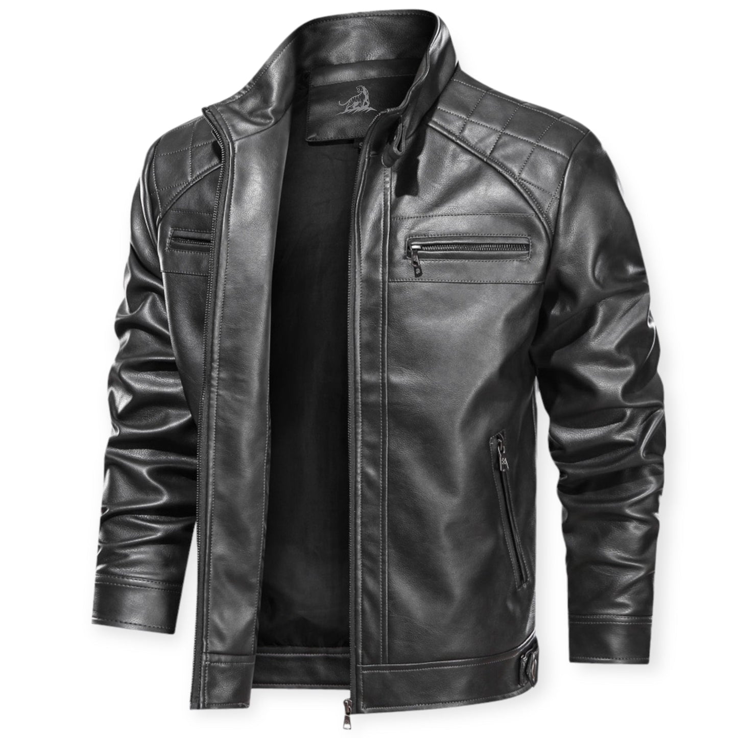 Leren jack met meerdere zakken voor een stoere look – NOVA