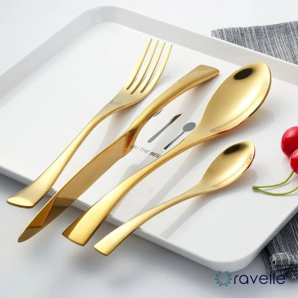 GREECE - Luxe 4-delige bestekset met verfijnd design