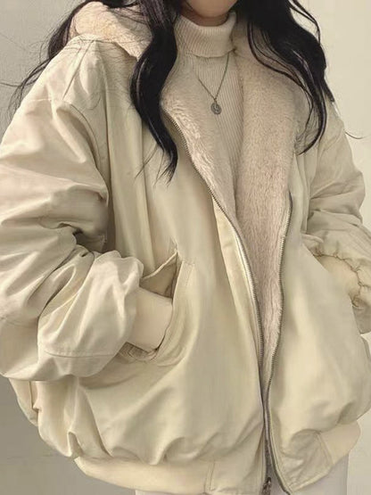 Knusse oversized winterjas met rits voor dames – NOVA