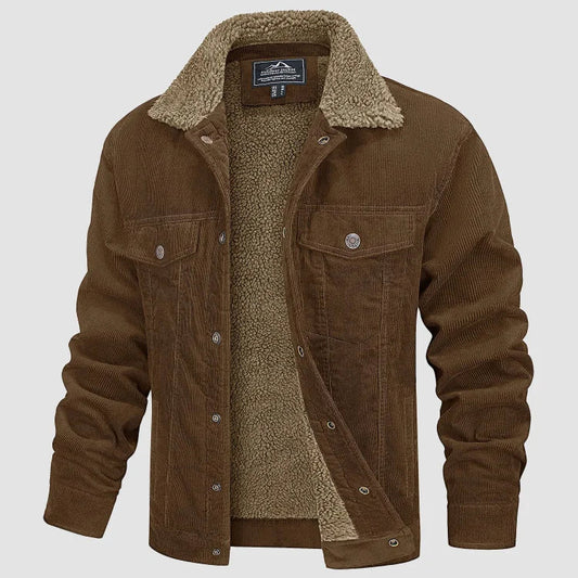 Moderne corduroy jas voor heren met slim pasvorm – NOVAWEAR