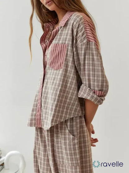 Tweedelige dames pyjamaset van zacht katoen met stretch – NUVIA COMFORTSET