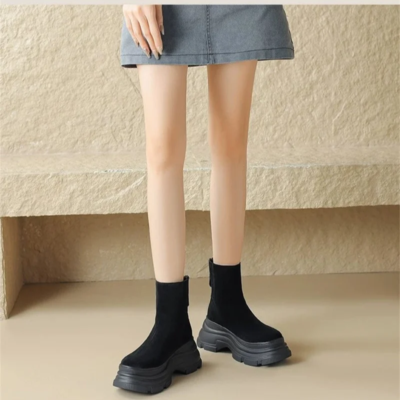 Dames chelsea boots plateauzool voor dames – NOVAIX