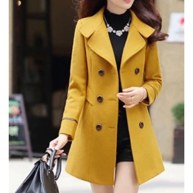 Chique trenchcoat met dubbele knoopsluiting voor dames – LUX