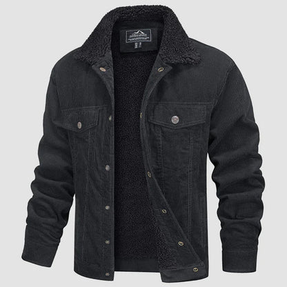 Moderne corduroy jas voor heren met slim pasvorm – NOVAWEAR