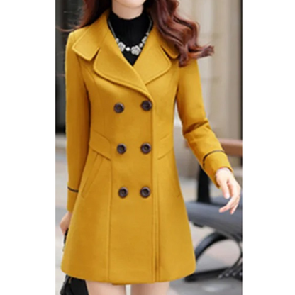 Chique trenchcoat met dubbele knoopsluiting voor dames – LUX
