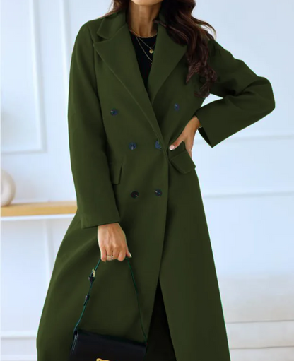 Oversized trenchcoat met knoopsluiting voor dames – LUMINO