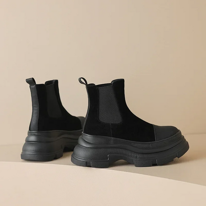 Dames suède chelsea boots voor dames met plateauzool – NOVA