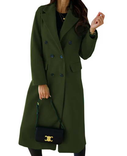 Oversized trenchcoat met knoopsluiting voor dames – LUMINO