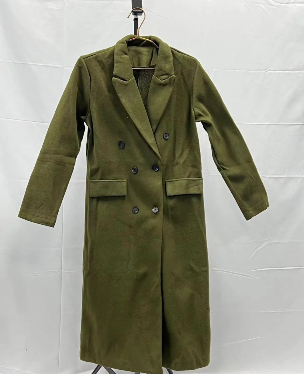 Oversized trenchcoat met knoopsluiting voor dames – LUMINO