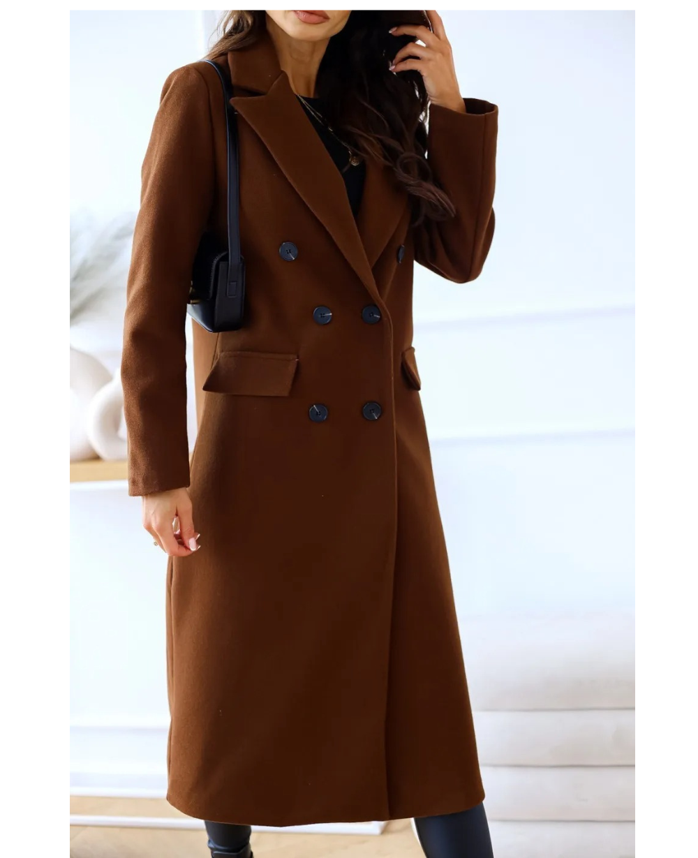 Oversized trenchcoat met knoopsluiting voor dames – LUMINO