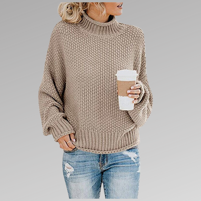 Oversized gebreide trui voor dames met boorden – KRISTA
