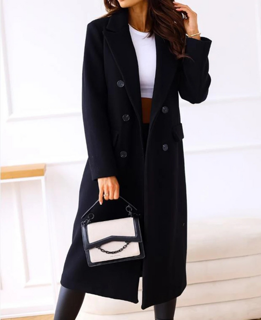 Oversized trenchcoat met knoopsluiting voor dames – LUMINO