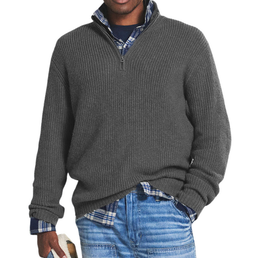 Oliver casual lichtgewicht half-zip trui voor heren – ZENO
