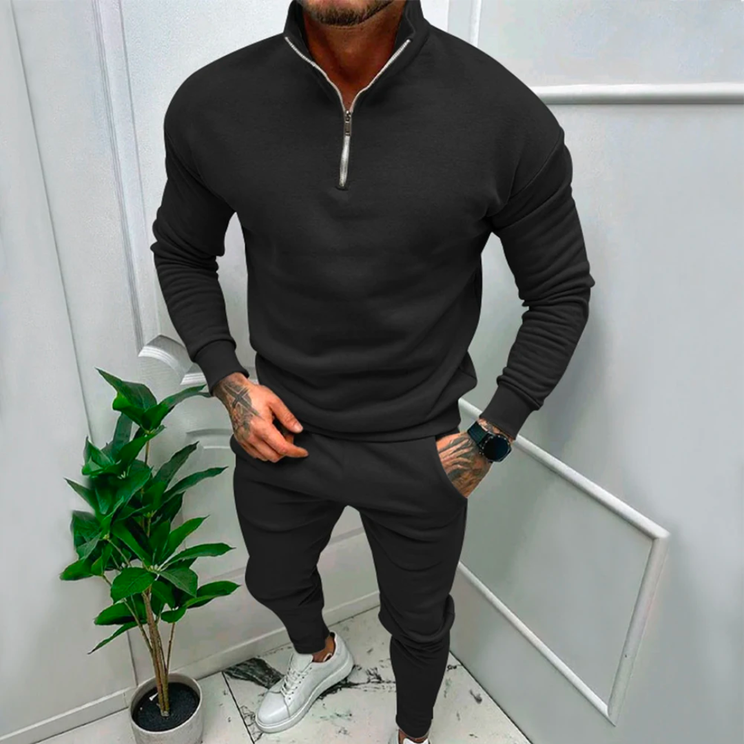 Casual tweedelige set voor heren met warme stof – VENTURES