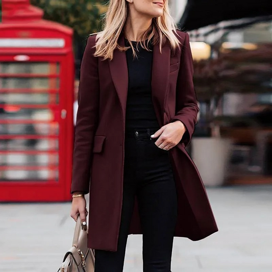 Elegante trenchcoat met knoopsluiting voor dames – NOVAWEAR
