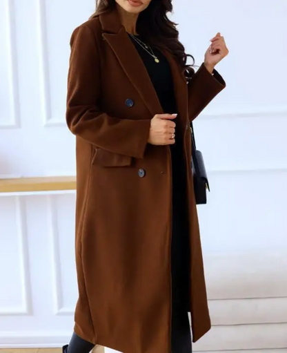 Oversized trenchcoat met knoopsluiting voor dames – LUMINO